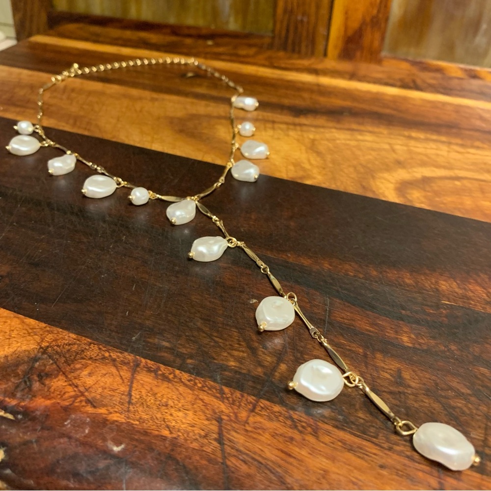 Imitation Pearl Y-Shaped Necklace for Women - Picture 2 of 5
